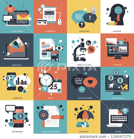 icon, marketing, set 126047270