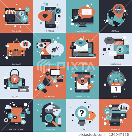 icon, marketing, set 126047326