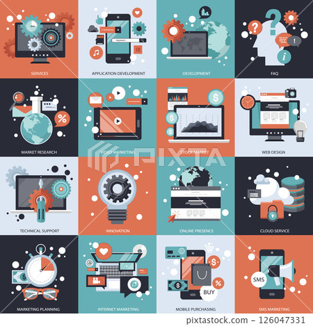 business, icon, set 126047331