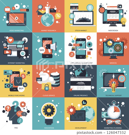 business, icon, set 126047332