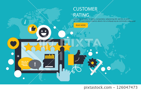 feedback, review, star 126047473