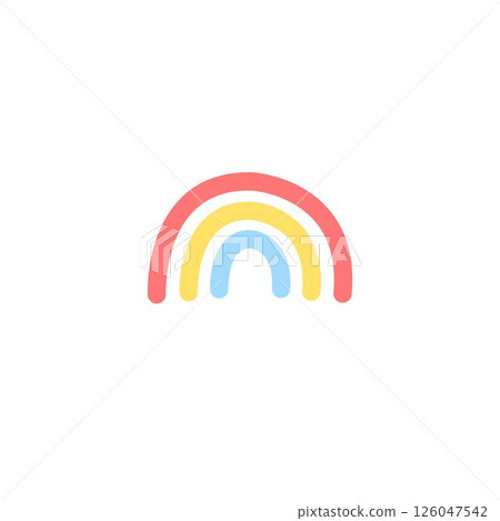 Vector hand drawn sketch rainbow 126047542