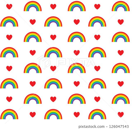 Vector seamless pattern of rainbow 126047543