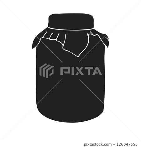 Vector hand drawn sketch doodle jar can 126047553