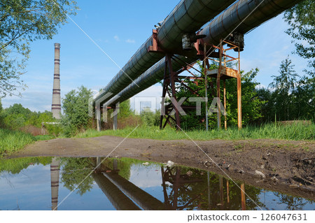 District heating lines from heat electric power station, heat supply of city 126047631