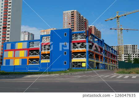 Multi-storey parking in new residential district 126047635