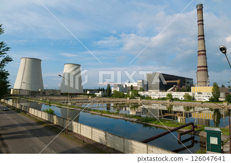View on the heat electric power station 126047641