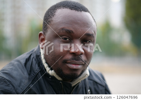 African american man from Nigeria looks at the camera 126047696