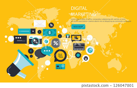 icon, megaphone, vector 126047801