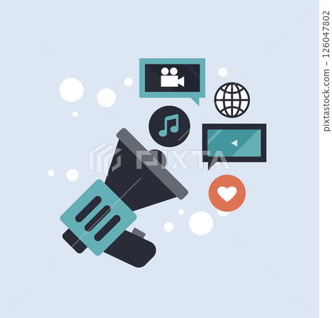 megaphone, speech, vector 126047802