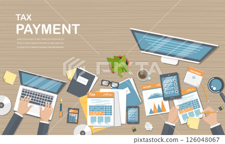 business, tax, vector 126048067