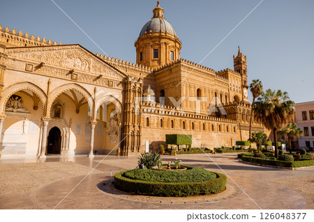 Palermo Cathedral Entrance and Dome Palermo Cathedral Entrance and Dome 126048377