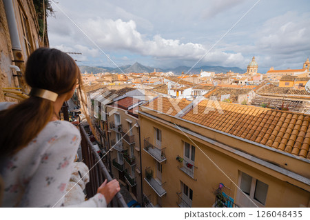 Balcony View Over Palermo Rooftops 126048435