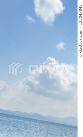 Clouds floating in the sea 126048843