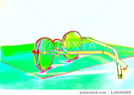 The glasses are next to the package of foil capsules. The concept of healthcare and medicine, 126048899