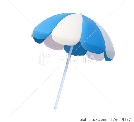 3D beach umbrella or parasol 3D beach umbrella or parasol 126049157