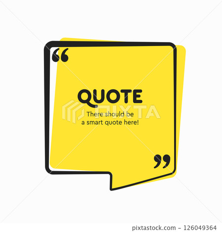 Speech bubble. Space for quote text, frame message Speech bubble. Space for quote text, frame message 126049364