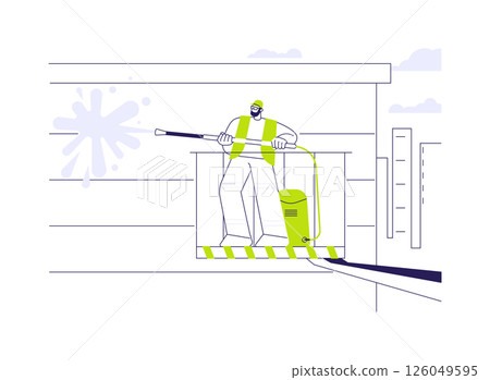 Pressure washing service abstract concept vector illustration. 126049595