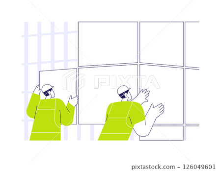 Cladding system abstract concept vector illustration. 126049601