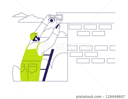 CCTV installation abstract concept vector illustration. CCTV installation abstract concept vector illustration. 126049607
