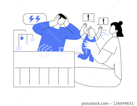 Baby cries isolated cartoon vector illustrations. 126049631