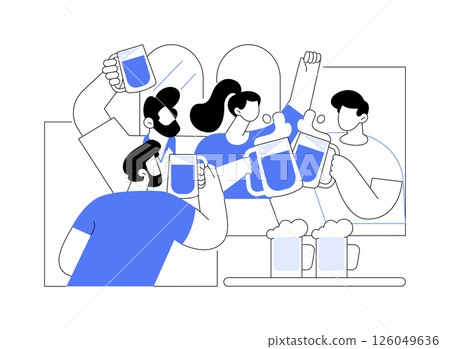 Pub crawl isolated cartoon vector illustrations. 126049636