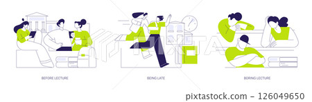 College lessons isolated cartoon vector illustrations se College lessons isolated cartoon vector illustrations se 126049650
