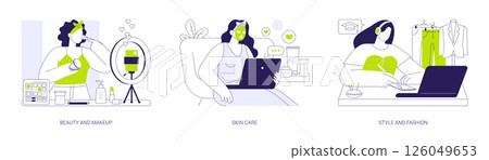 Beauty workshops isolated cartoon vector illustrations se 126049653