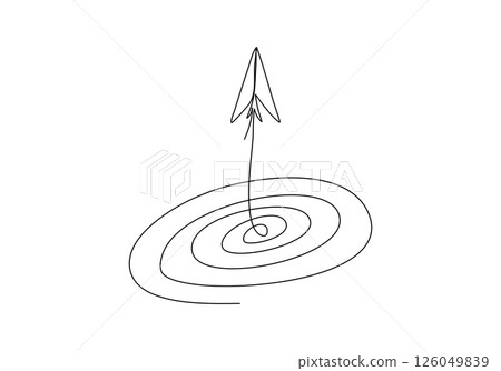 Paper plane, one line drawing vector illustration. Paper plane, one line drawing vector illustration. 126049839