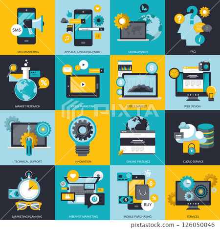 business, icon, set 126050046