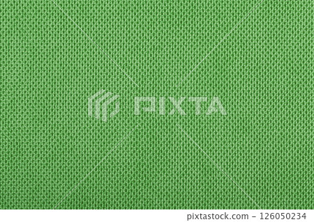Green fabric cotton texture. Textile background fabric 126050234