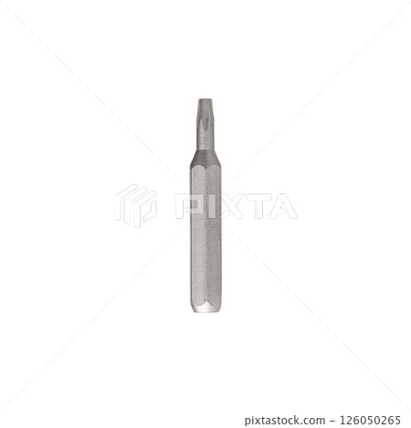 Iron bit for screwdriver and drill on Isolated on a white background 126050265