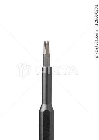 Iron bit with screwdriver on Isolated on white background Iron bit with screwdriver on Isolated on white background 126050271