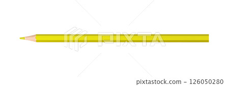 yellow colored pencil isolated on white background 126050280
