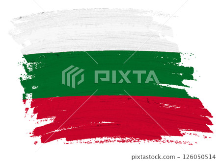 Bulgaria flag background paint splash brushstroke 126050514