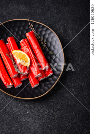 Surimi sticks from crab meat Surimi sticks from crab meat 126050620