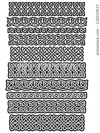 Celtic Knot Vector Borders Set Celtic Knot Vector Borders Set 126050637