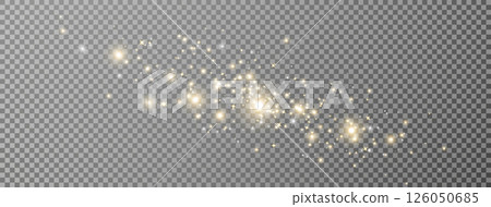 Glitter golden light and stars border. Christmas Holiday glow particle. Magic star effect. Sparkle bokeh. Shine luxury background. Festive party design. Twinkle flash. Fairy bulb. Vector illustration Glitter golden light and stars border. Christmas Holiday glow particle. Magic star effect. Sparkle bokeh. Shine luxury background. Festive party design. Twinkle flash. Fairy bulb. Vector illustration 126050685