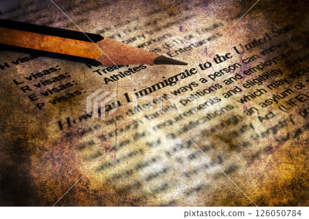 immigration form grunge concept 126050784