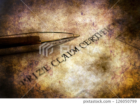 Prize claim form grunge concept 126050799