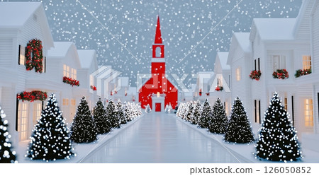 Red Wine Glasses on a Table With Festive Decor and Gourmet Food at a Cozy Restaurant Setting 126050852