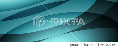 Abstract modern blue background with curves and shadows Abstract modern blue background with curves and shadows 126050946