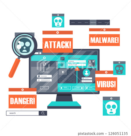 hacking, security, vector 126051135