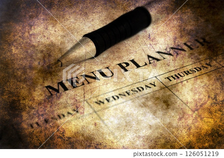 Menu planner grunge concept 126051219