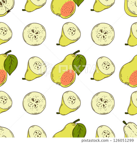 Pattern for textile or kitchen in hand draw style. Seamless pattern Pattern for textile or kitchen in hand draw style. Seamless pattern 126051299