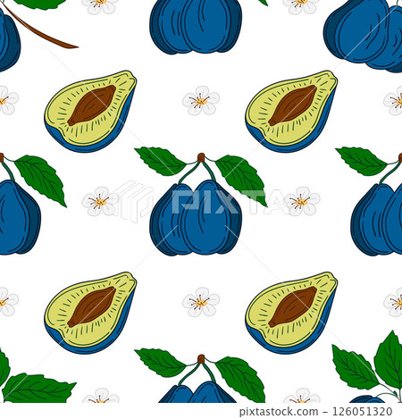Pattern for textile or kitchen in hand draw style. Seamless pattern 126051320
