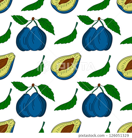Pattern for textile or kitchen in hand draw style. Seamless pattern 126051329