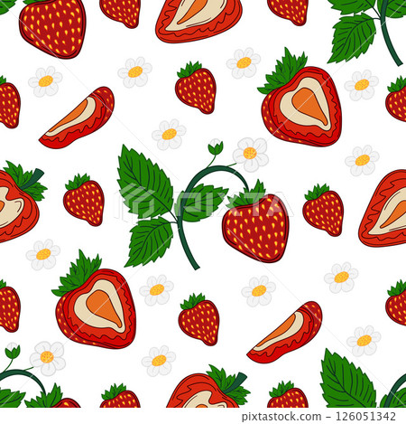 Pattern for textile or kitchen in hand draw style. Seamless pattern 126051342