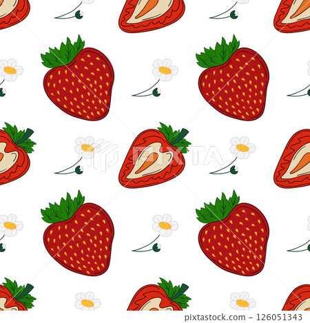Pattern for textile or kitchen in hand draw style. Seamless pattern 126051343
