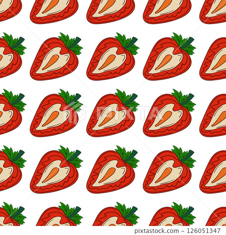 Pattern for textile or kitchen in hand draw style. Seamless pattern 126051347